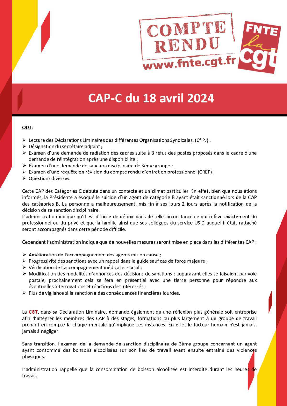 Compte Rendu CAP-C du 18 Avril 2024