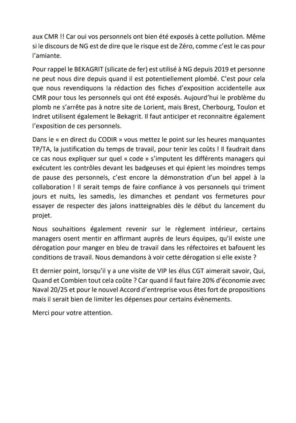 Déclaration Liminaire CSE du 11 juin 2024