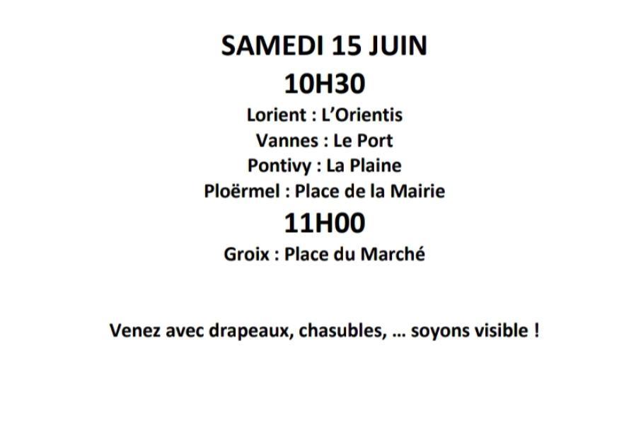 Toutes et Tous contre l'extrême droite SAMEDI 15 JUIN 10H30 Lorient : L’Orientis