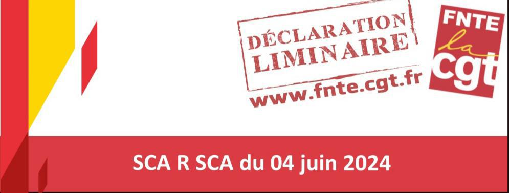 Déclaration liminaire du CSA R DGA du 4 Juin 2024