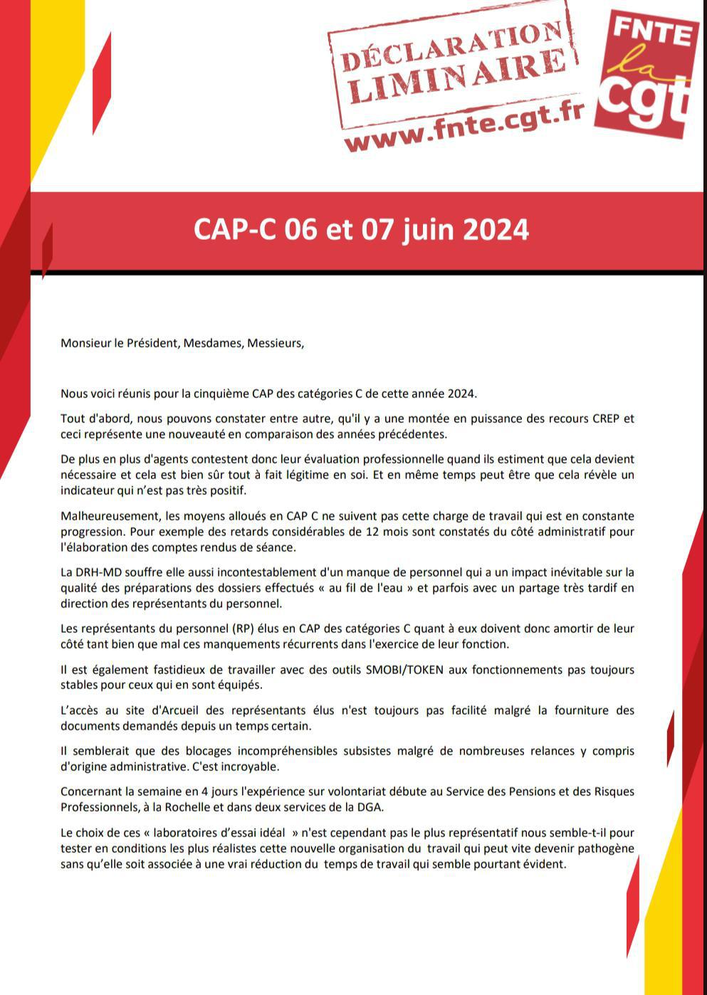 Compte Rendu: CAP-C du 06 et 07 juin 2024