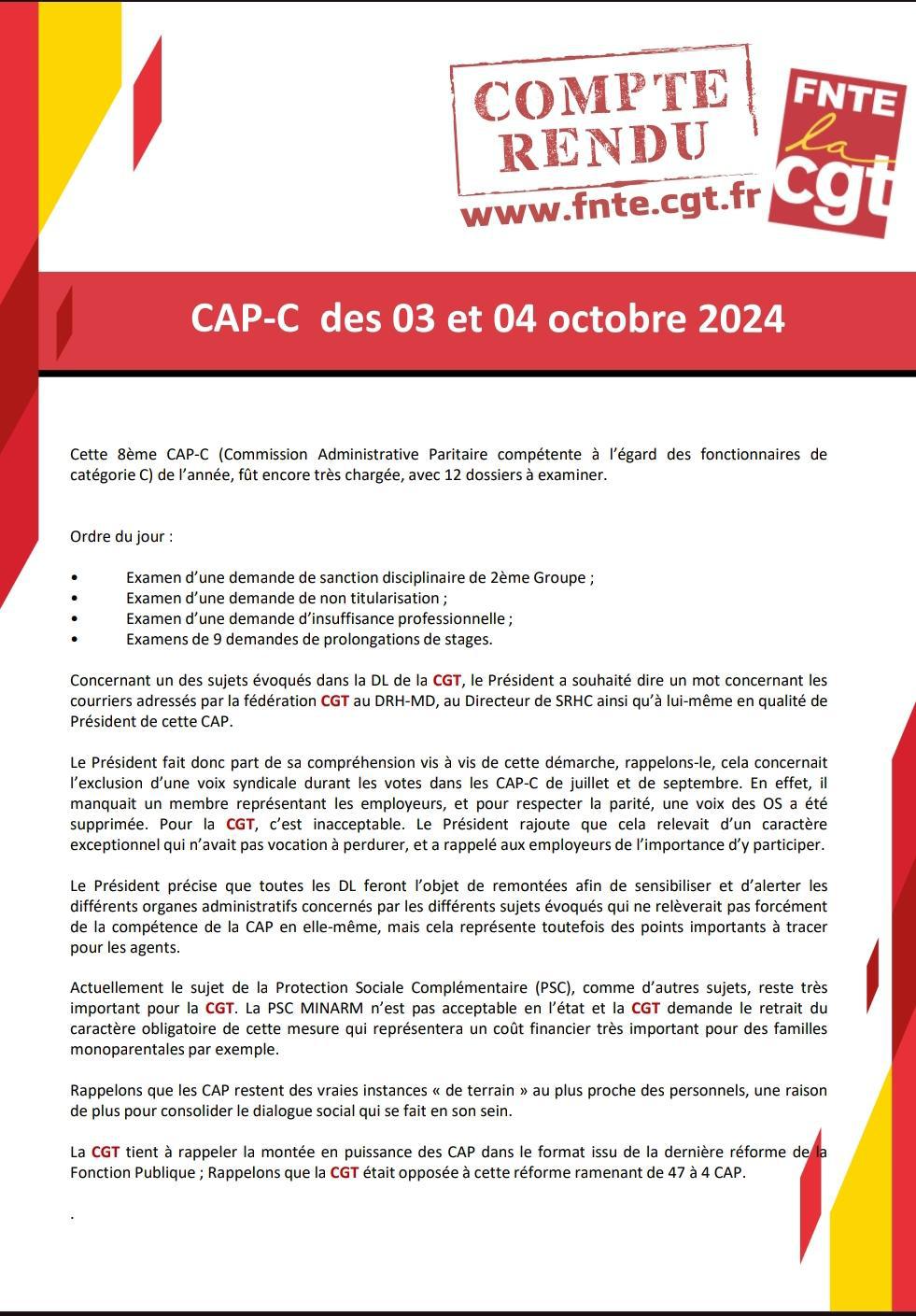 Compte rendu CAP-C des 3 et 4 octobre 2024