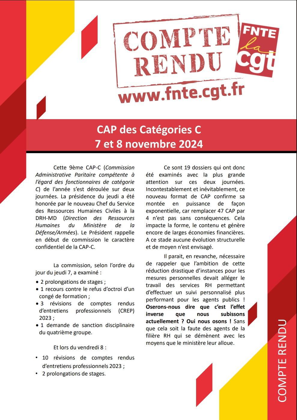 Compte Rendu CAP-C du 7 et 8 novembre 2024