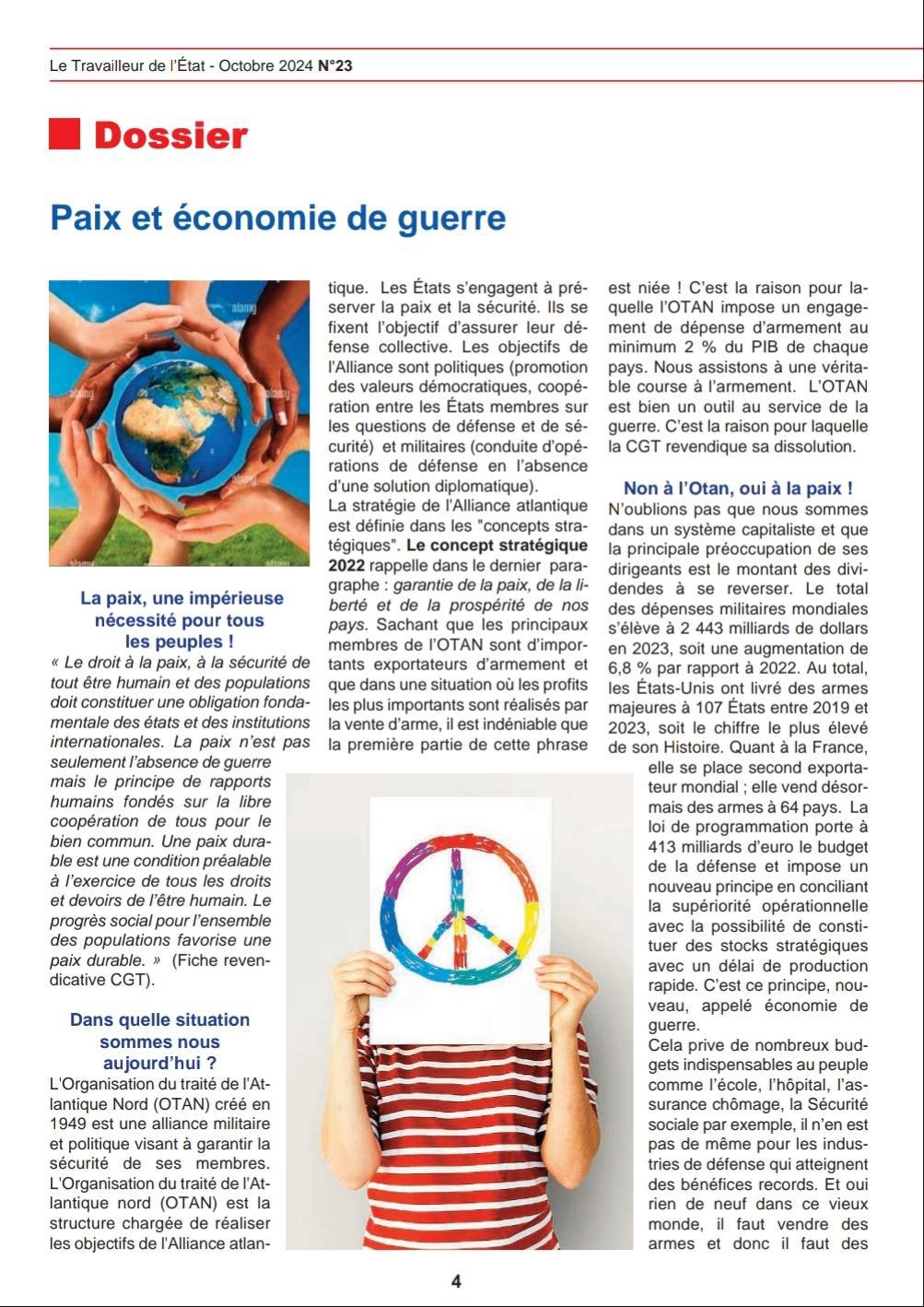 Economie de guerre - paix et désarmement