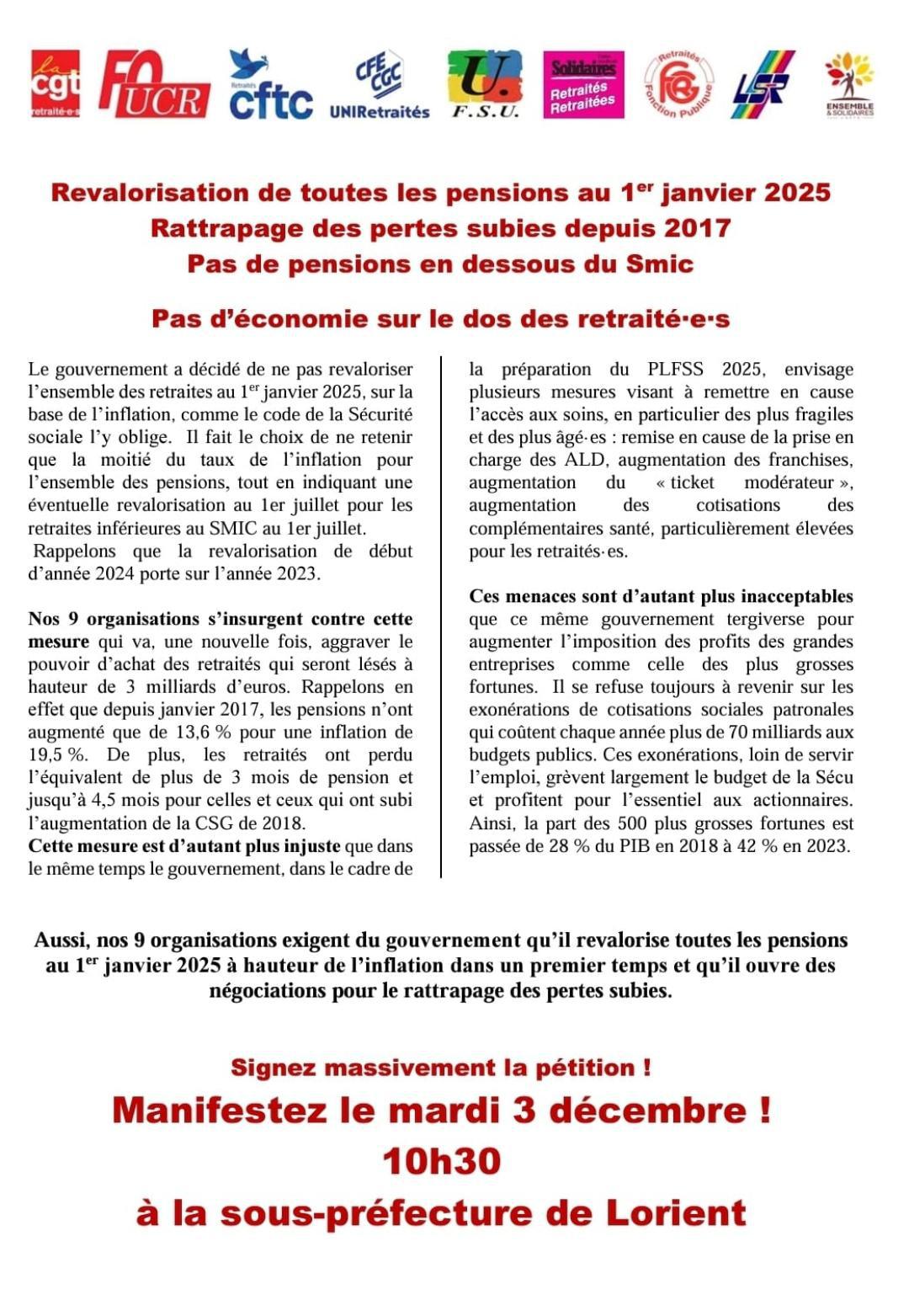 Pas d'économie sur le dos des retraité.e.s