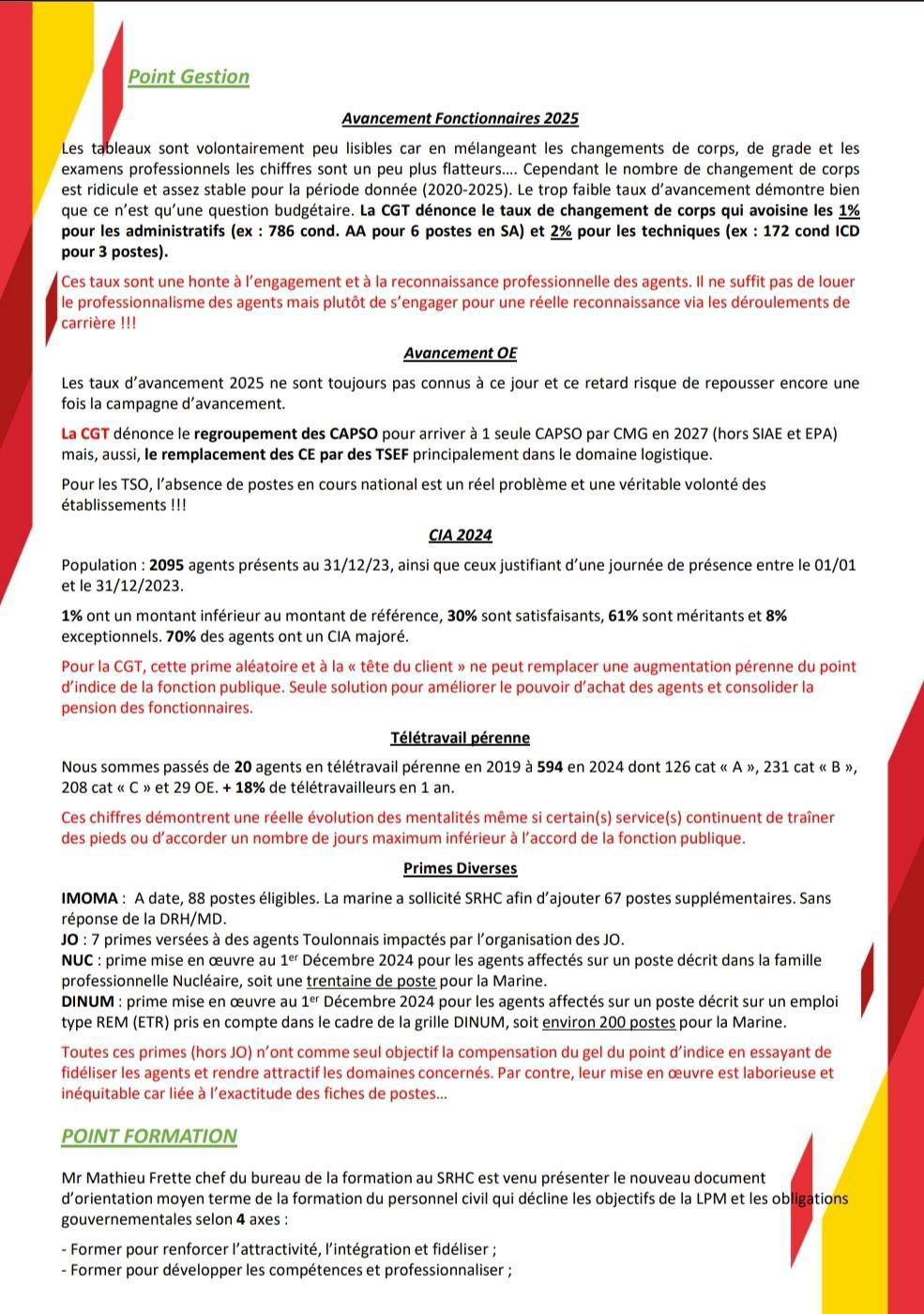 Compte Rendu CSA-R MARINE du 19 Décembre 2024