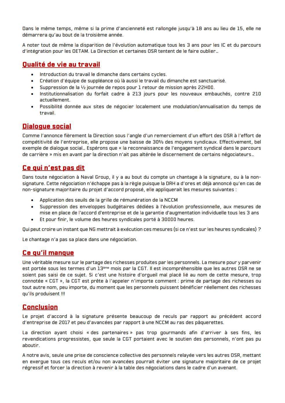 Nouvel Accord d'Entreprise soumis à la signature 