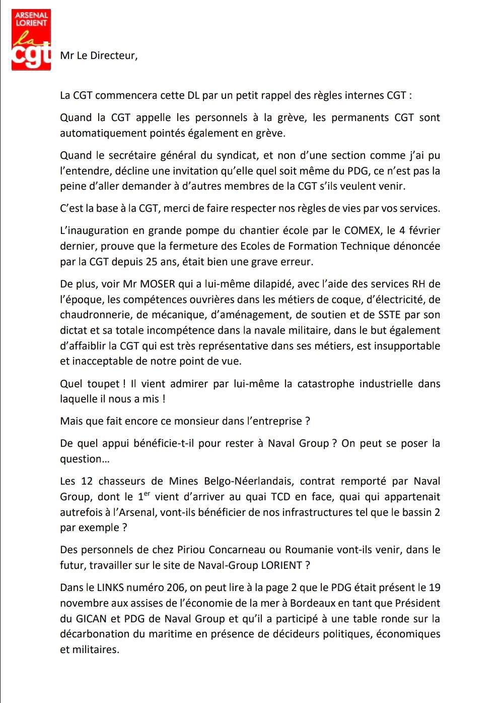Déclaration Liminaire CSE du 11 février 2025