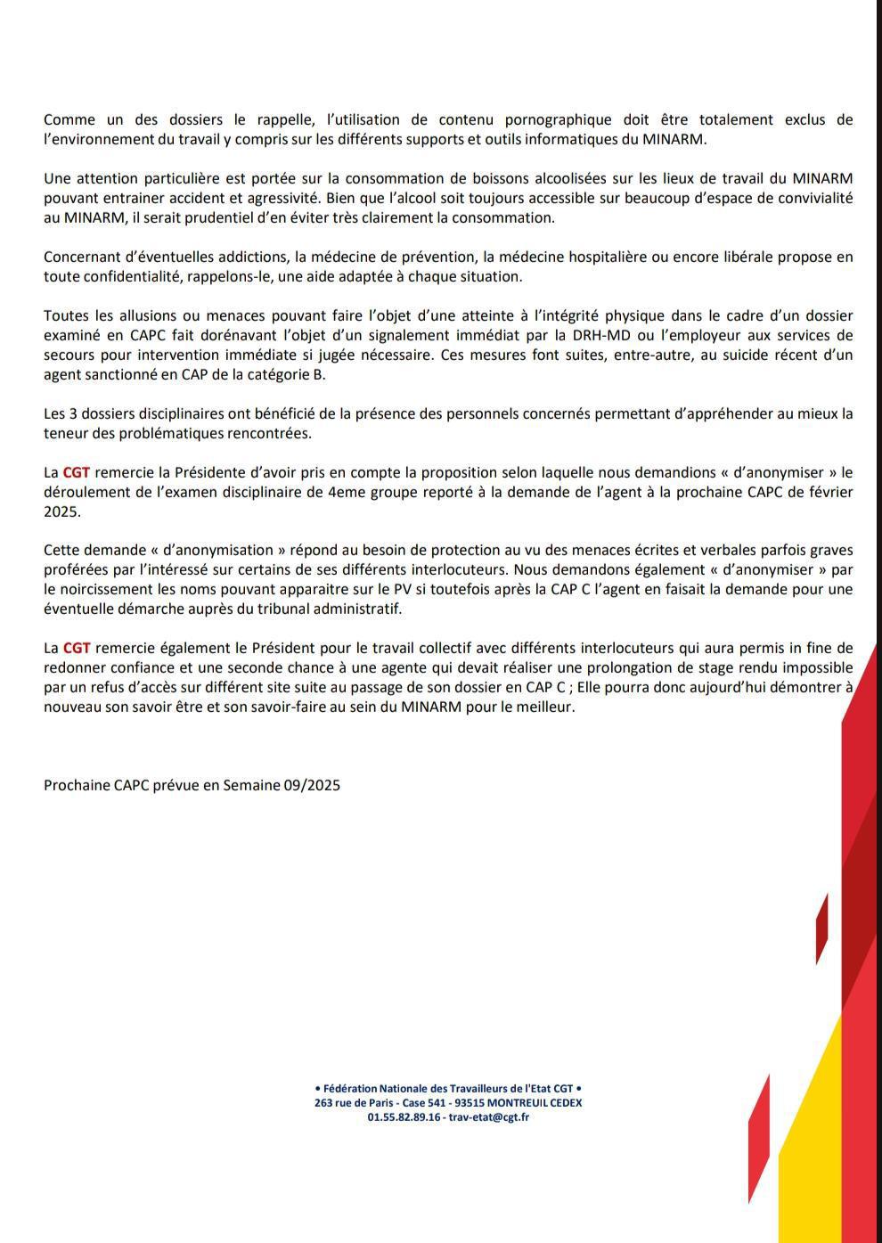 Compte Rendu CAP-C Janvier 2025