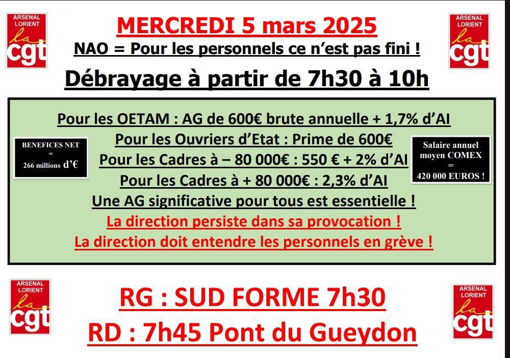 NAO 2025 débrayage : pour les personnels ce n'est pas fini !