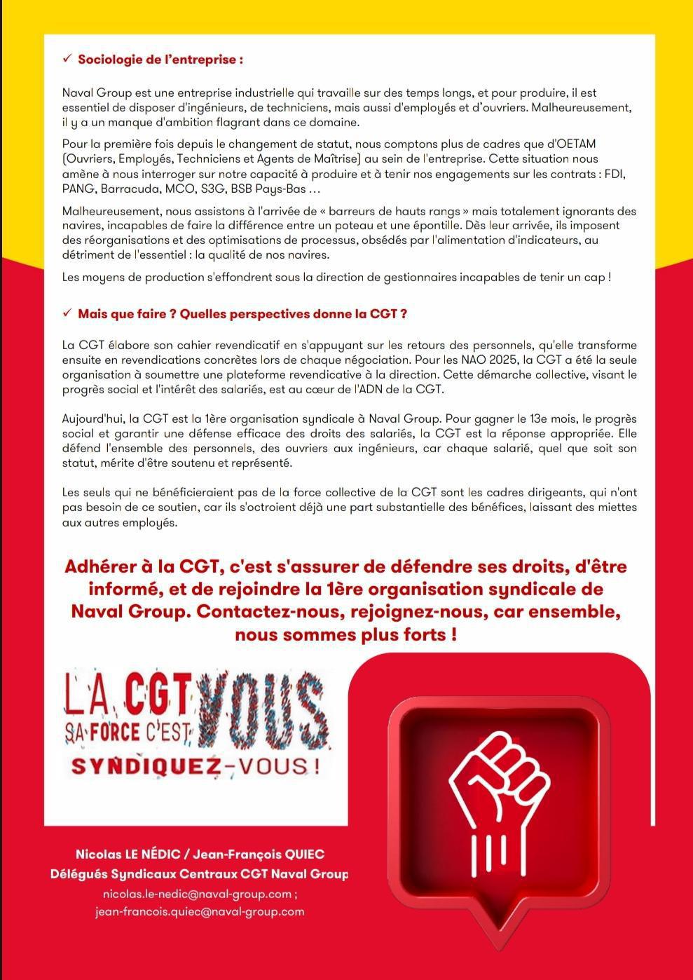 Naval Group continue sa financiarisation au détriment de son personnel : opération transparence sur les chiffres!!