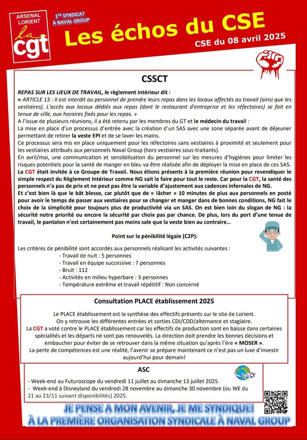 Compte Rendu CSE du 08 Avril 2025