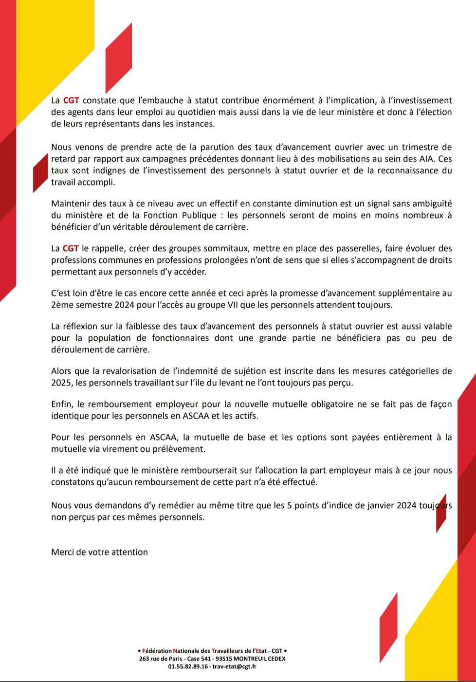 Déclaration luminaire du CSA-M du 9 Avril 2025