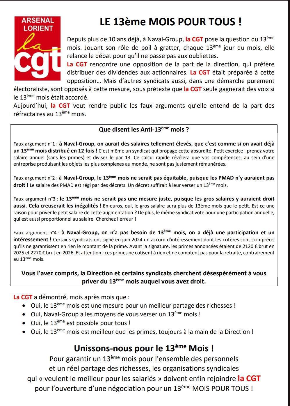 13ème MOIS POUR TOUS