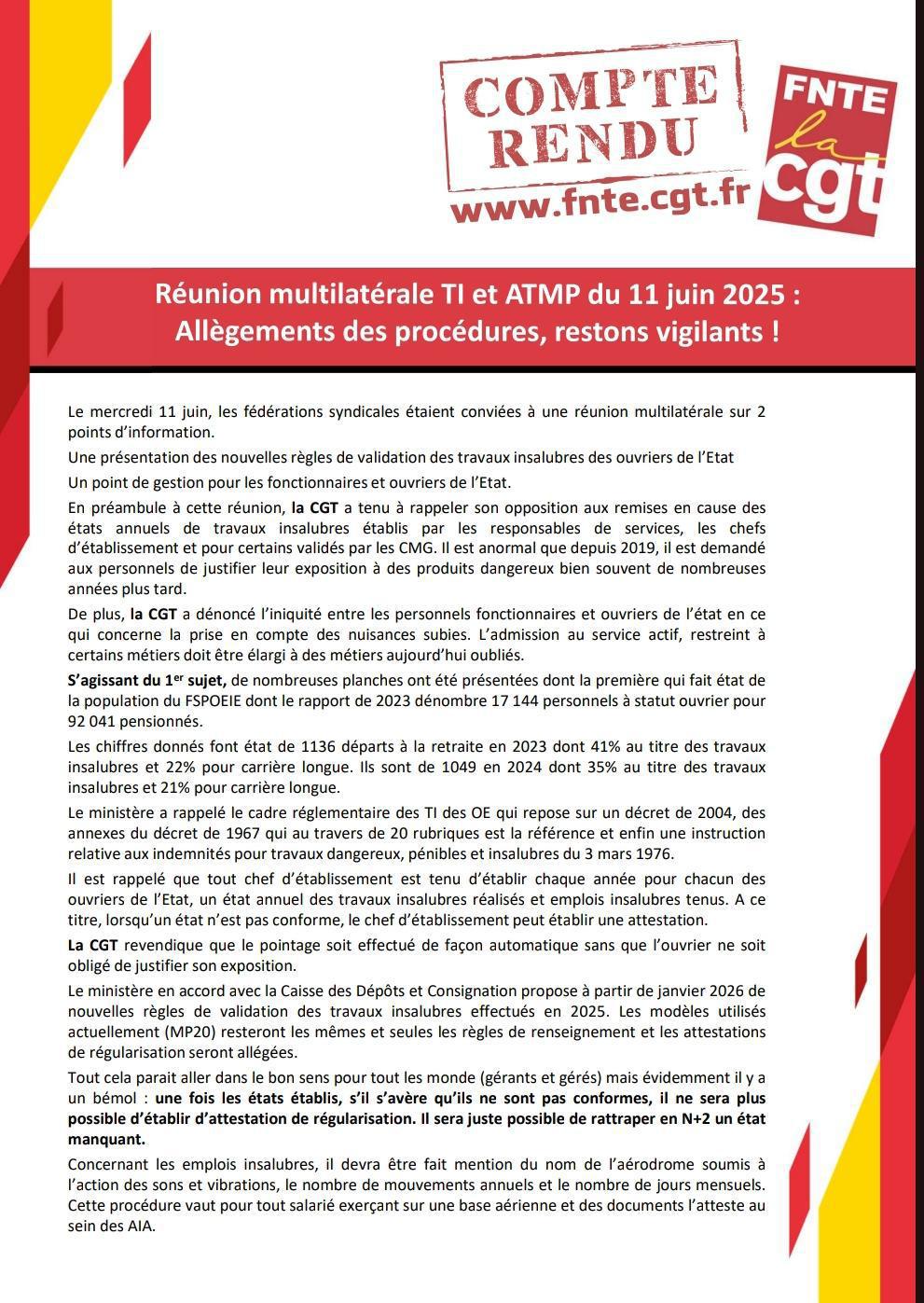 Réunion multilatérale TI et ATMP du 11 juin 2025: allègements des procédures, restons vigilants !