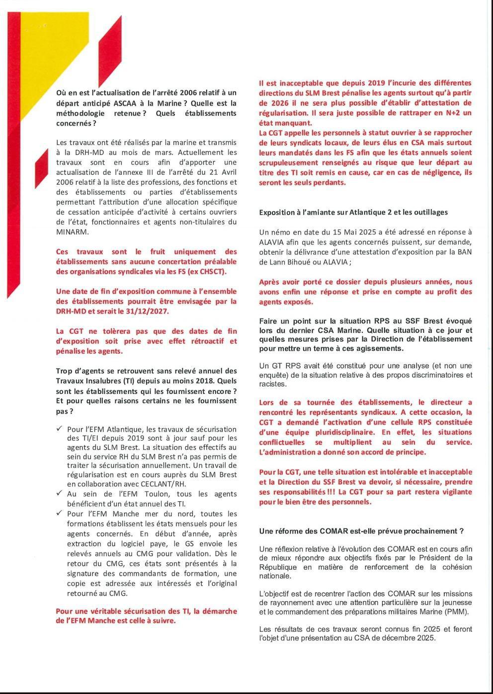 Compte Rendu CSA Réseau Marine du 17 Juin 2025