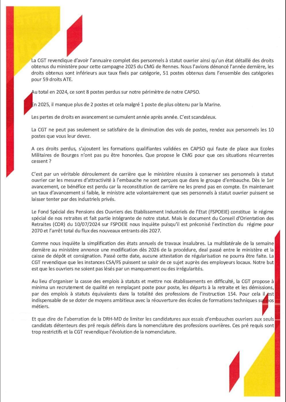 Déclaration Liminaire CAPSO Rennes 3 du 19 Juin 2025