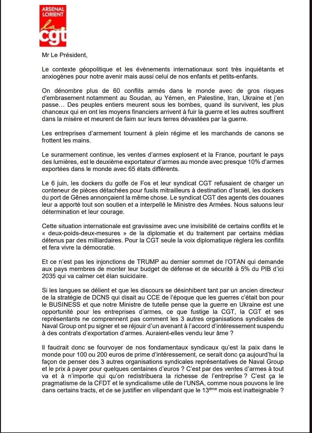 Déclaration Liminaire du CSE du 8 Juillet 2025