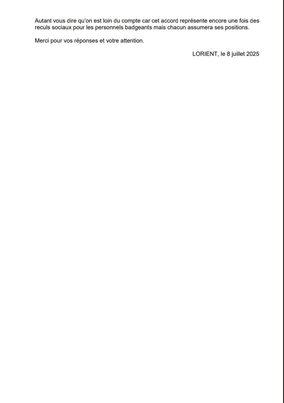 Déclaration Liminaire du CSE du 8 Juillet 2025