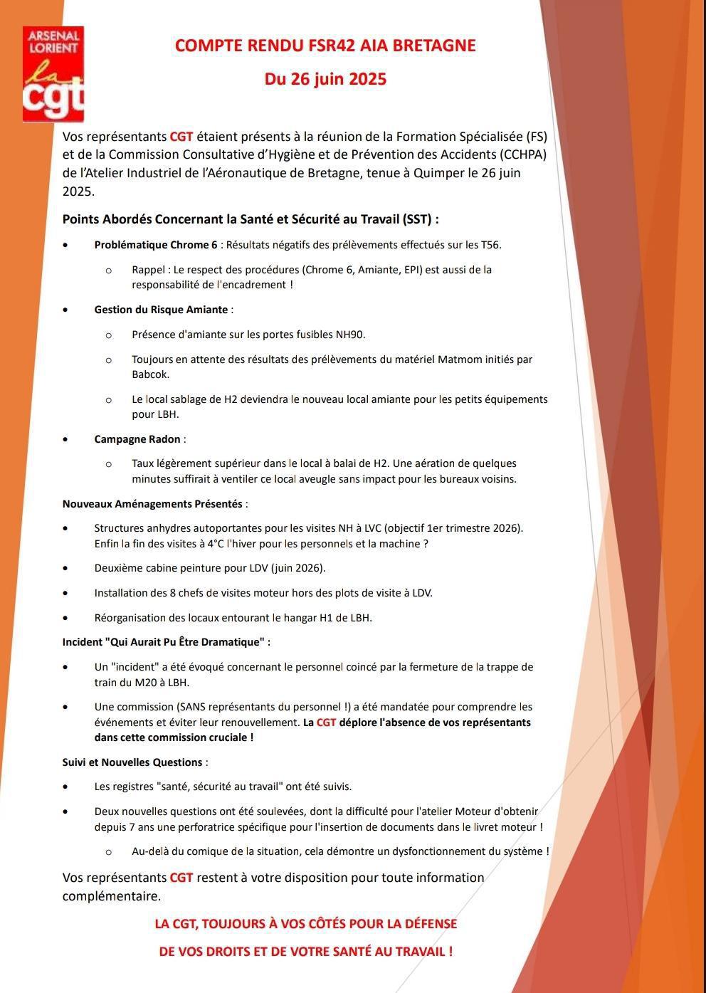 Compte Rendu FSR42 AIA Bretagne du 26 Juin 2025