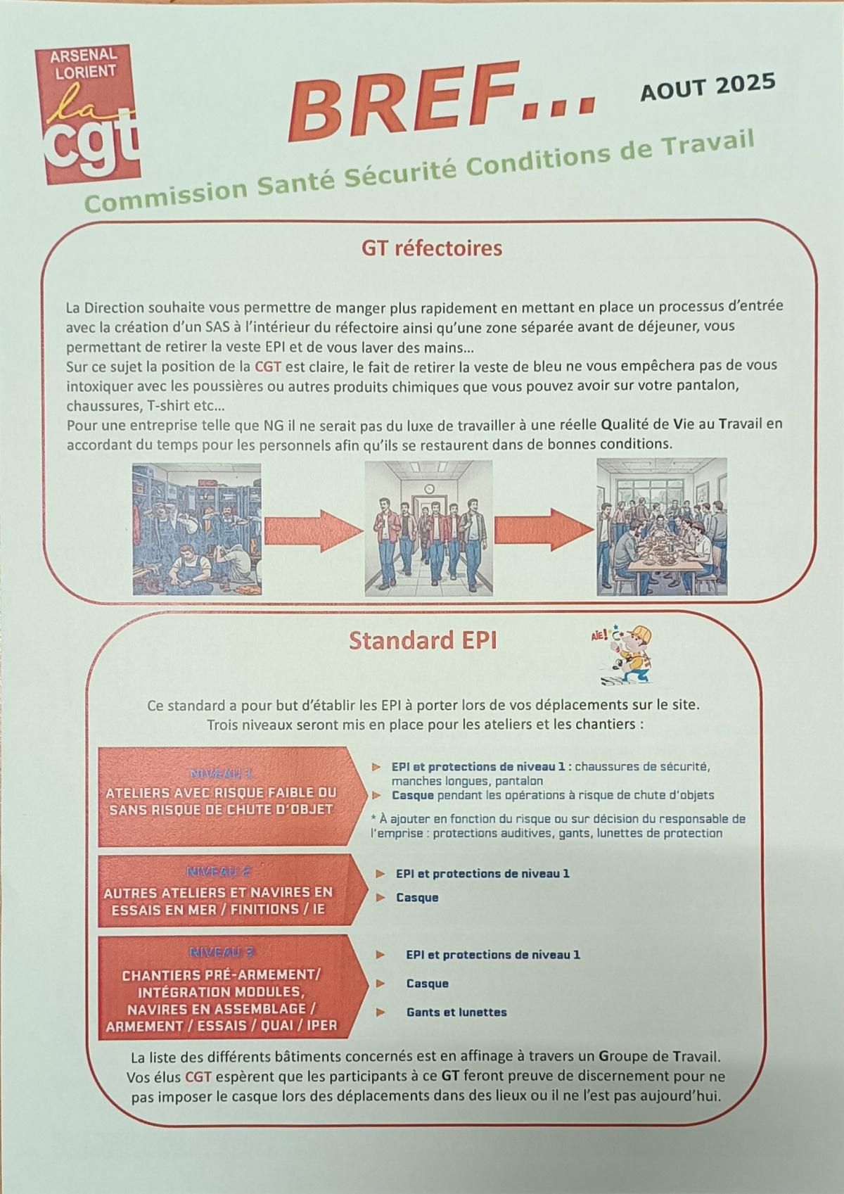 Compte Rendu de la CSSCT du 28 Août 2025