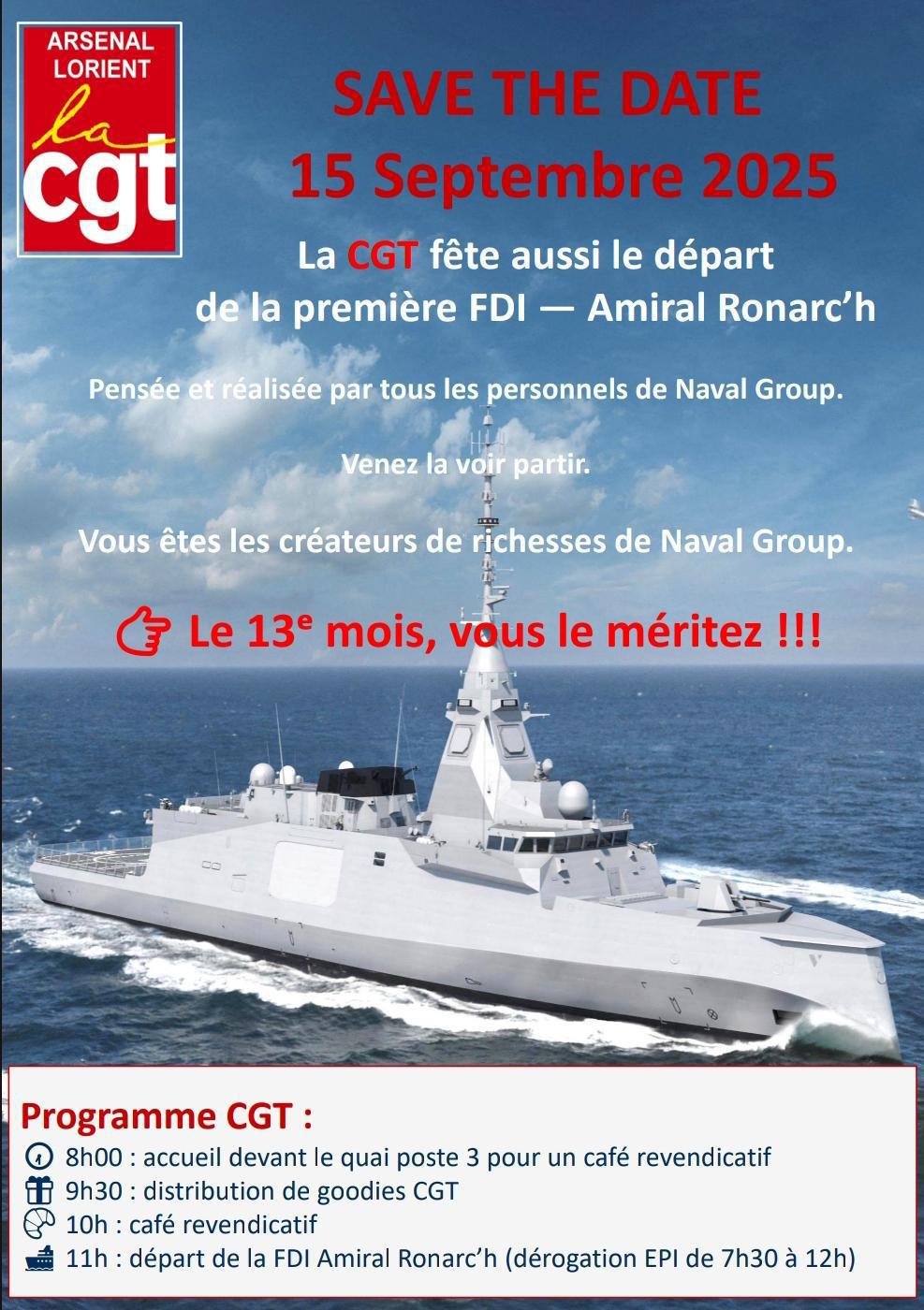 SAVE THE DATE : la CGT fête aussi le départ de l'Amiral Ronarc'h