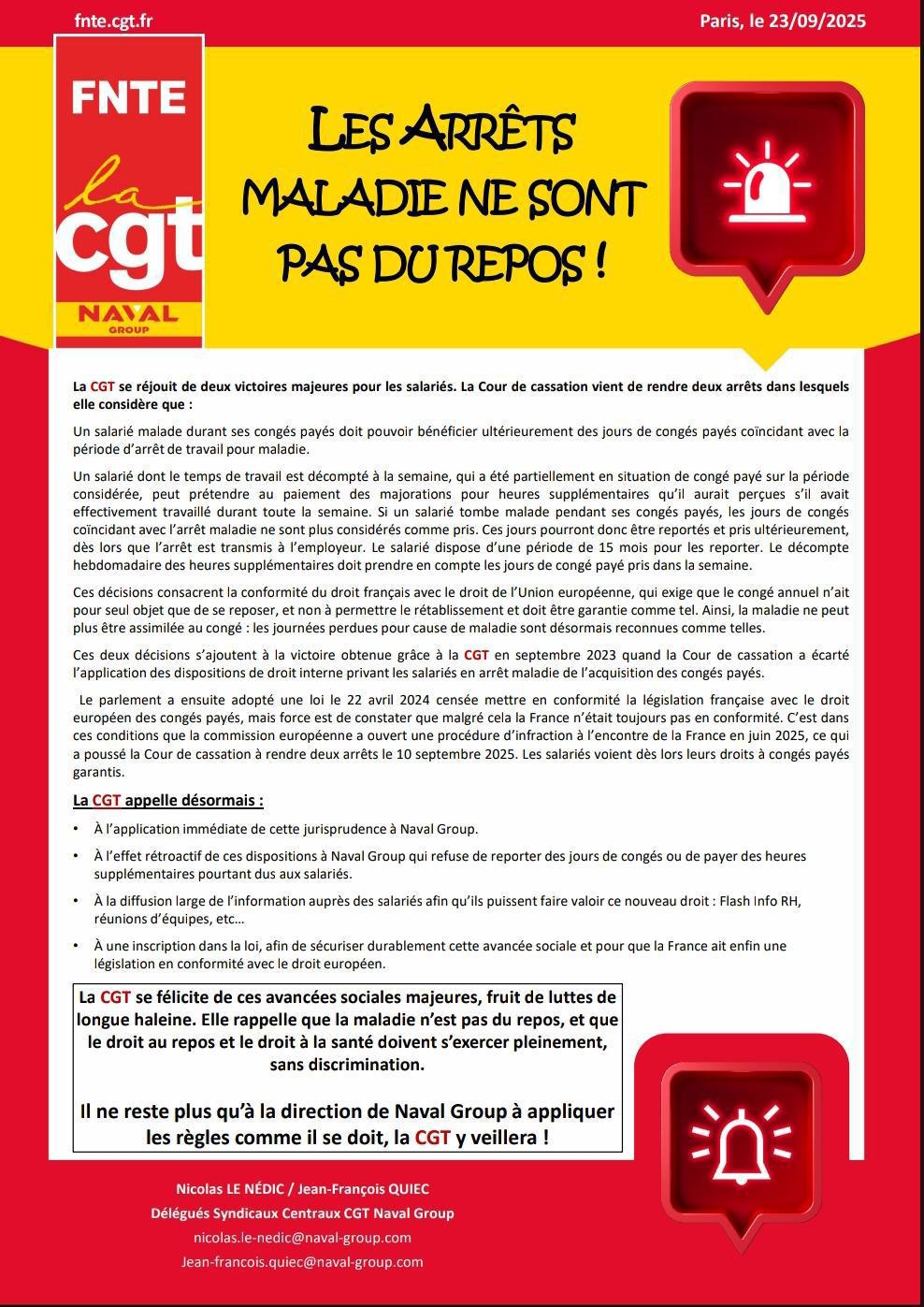 Les arrêts maladie ne sont pas du repos !