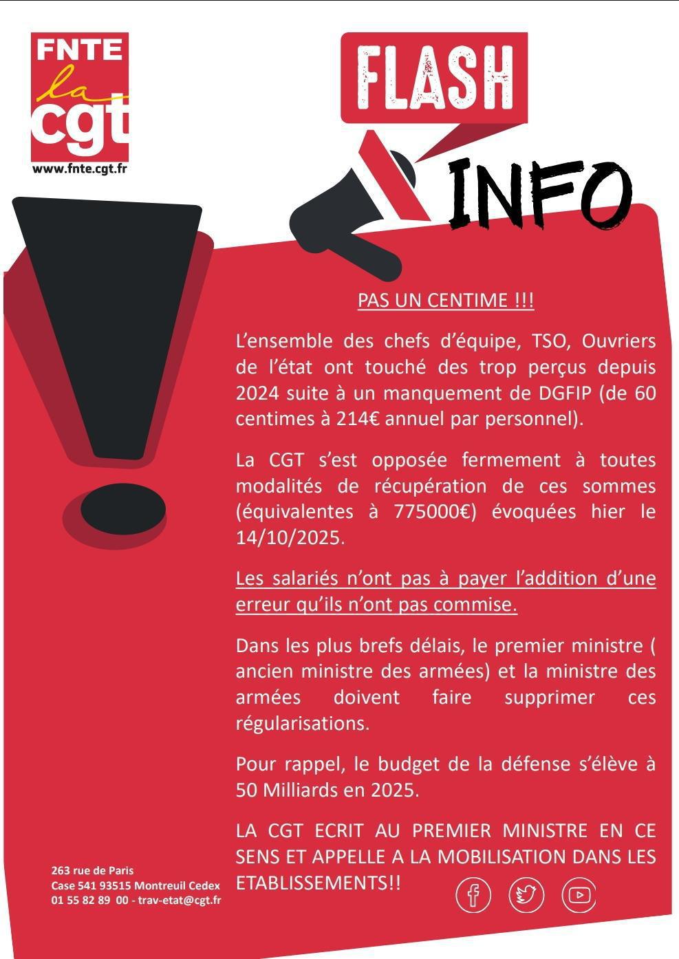 ⚠️Trop perçu OE, CE, TSO⚠️