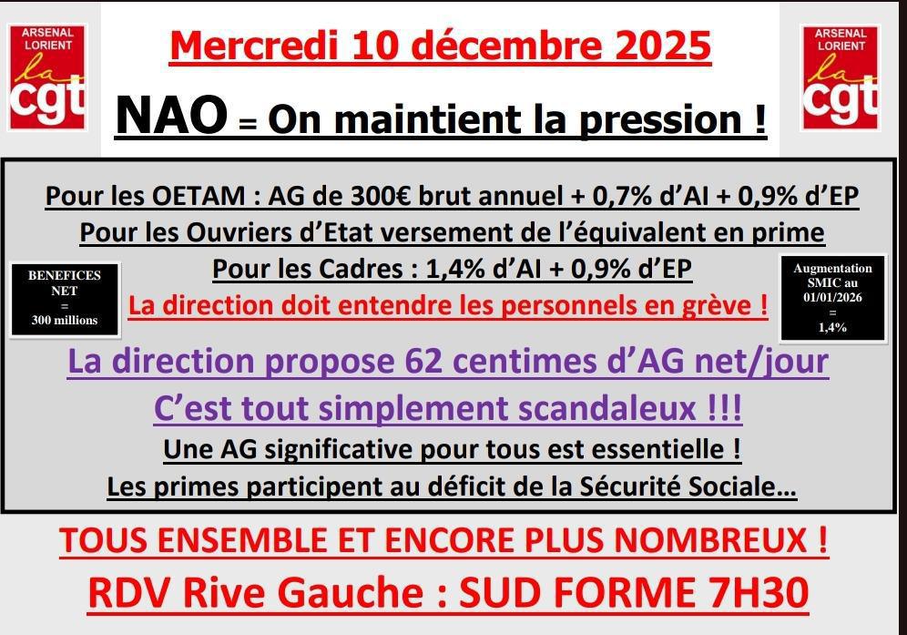 📢Débrayage mercredi 10 décembre📢 pour une AG de haut niveau