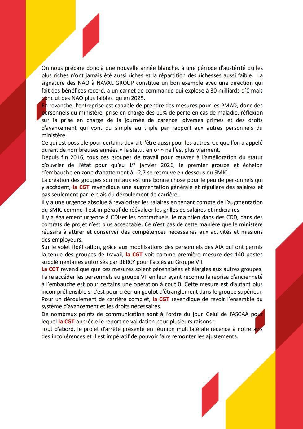 Déclaration LIMINAIRE CSA Ministériel du 18 décembre 2025