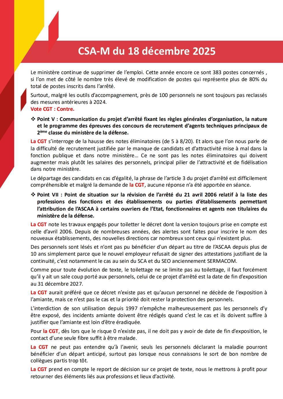 Compte Rendu CSA-M du 18 décembre 2025