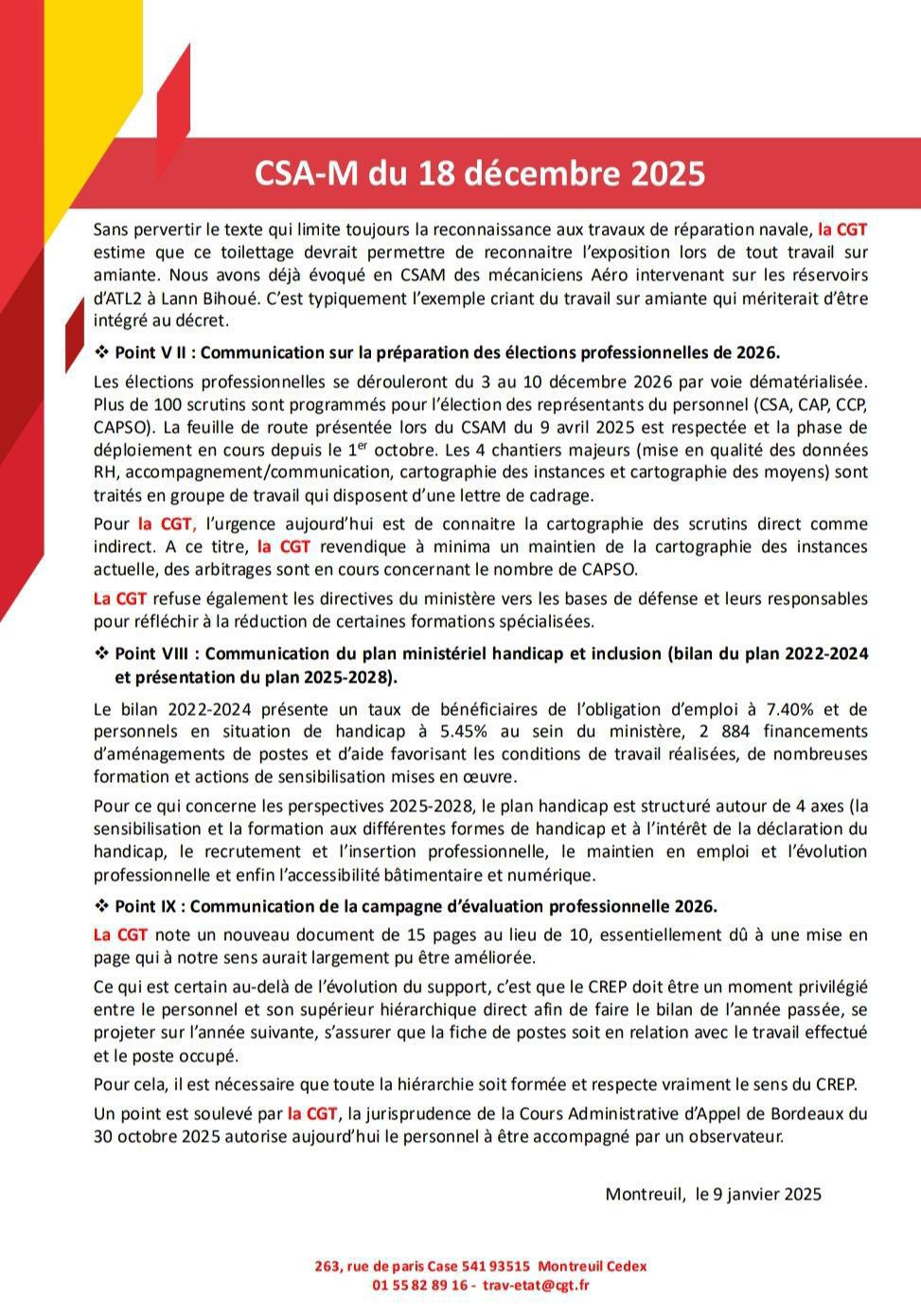 Compte Rendu CSA-M du 18 décembre 2025