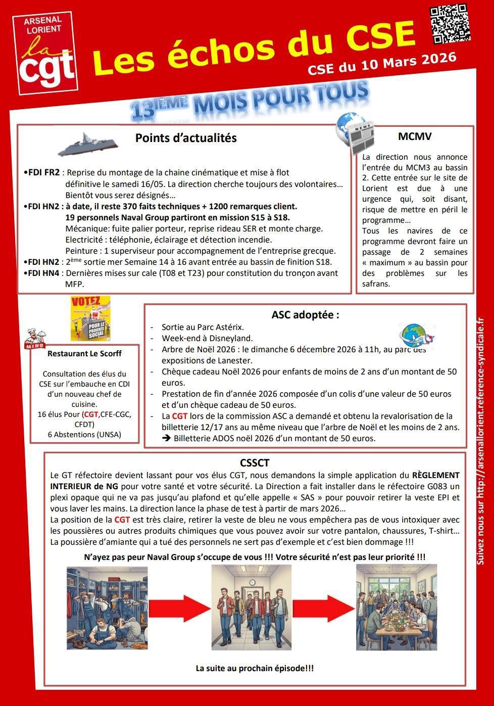 Compte Rendu CSE du 10 Mars 2026