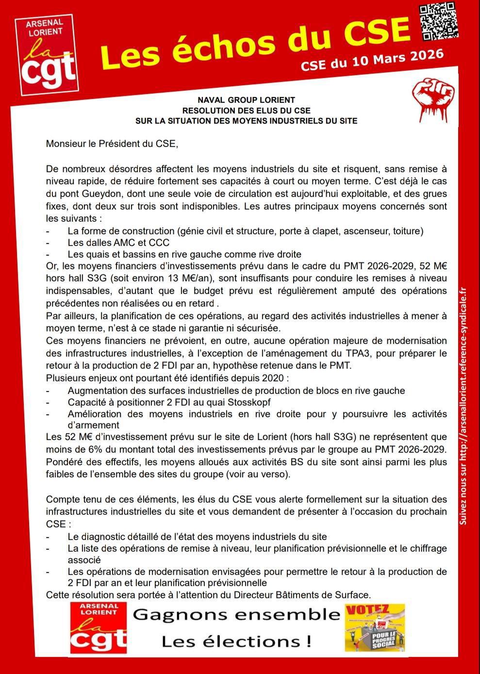 Compte Rendu CSE du 10 Mars 2026