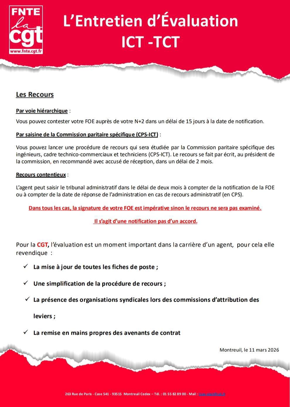 ICT - TCT L'entretien d 'évaluation 