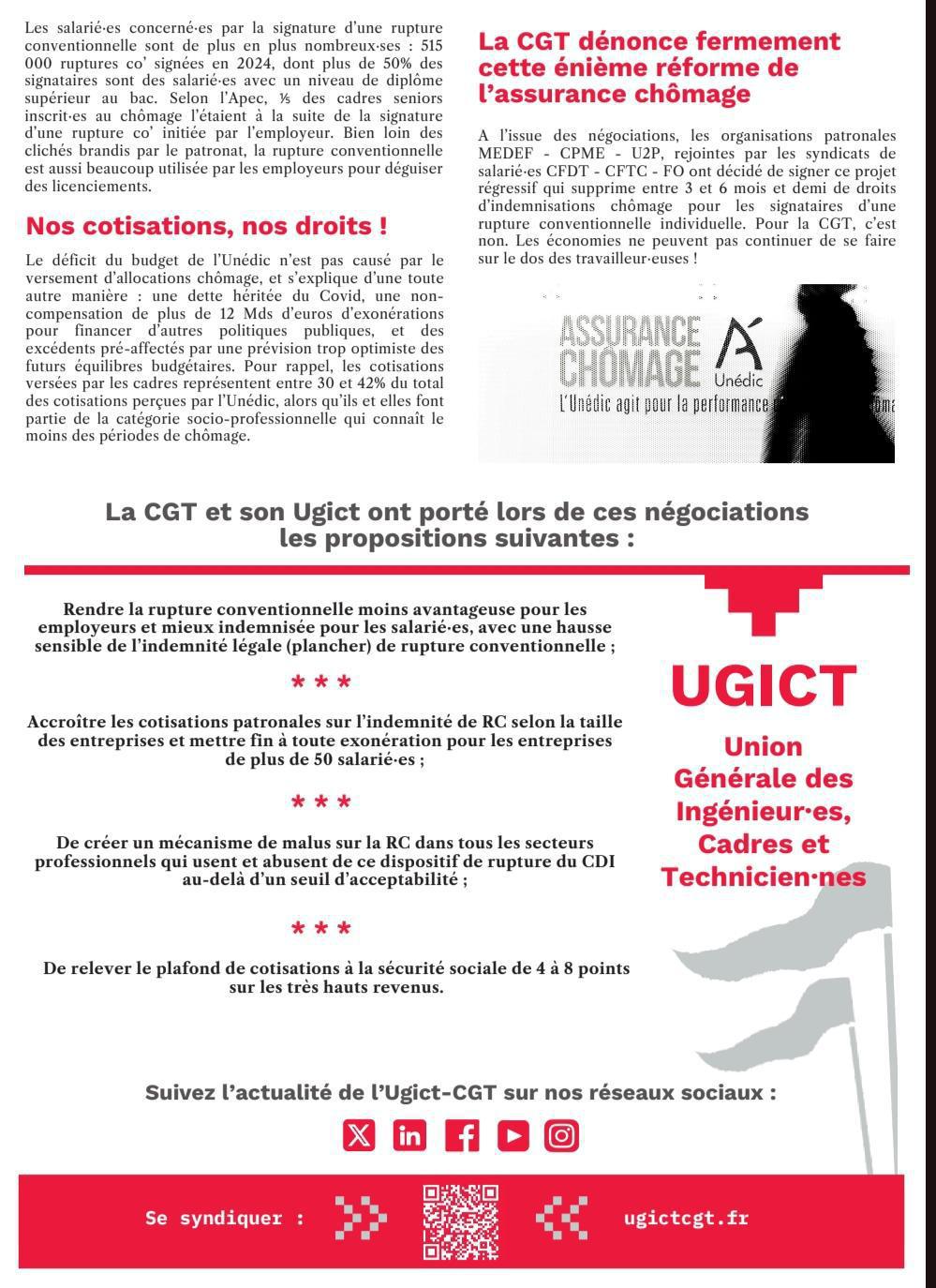 UGICT CGT Nos cotisations, nos droits !