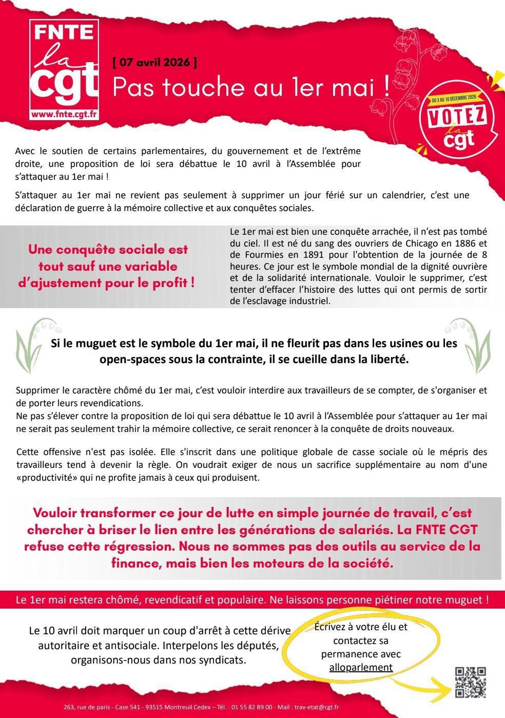 Pas touche au 1er mai !