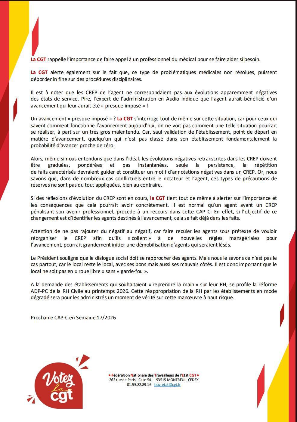 Compte Rendu CAP-C du 26 mars 2026