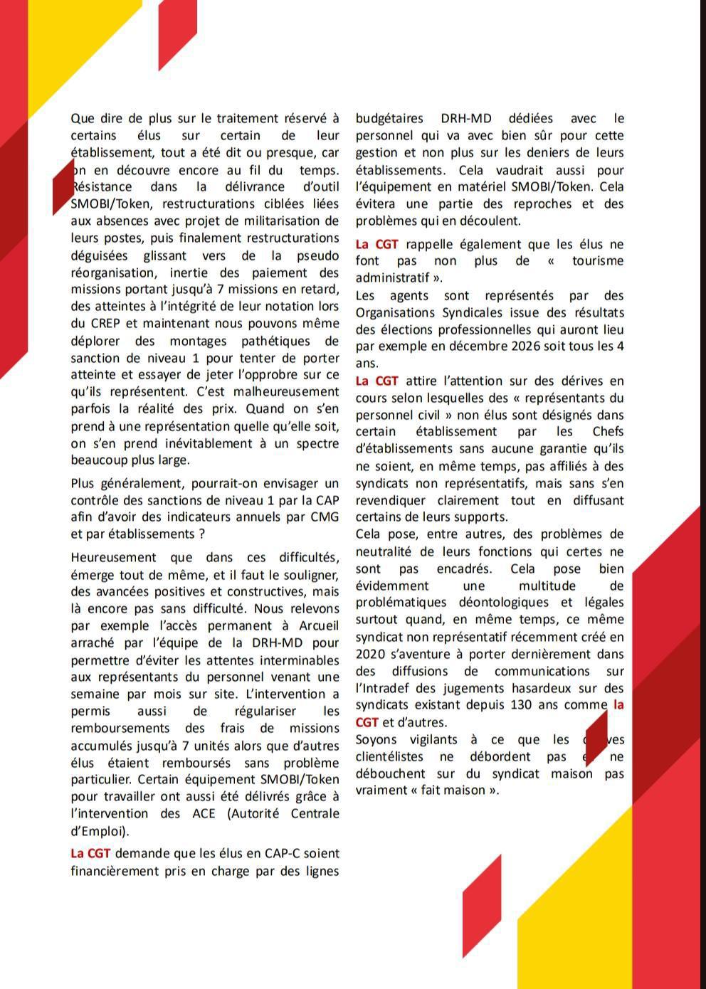 Déclaration Liminaire CAP-C du 26 mars 2026 