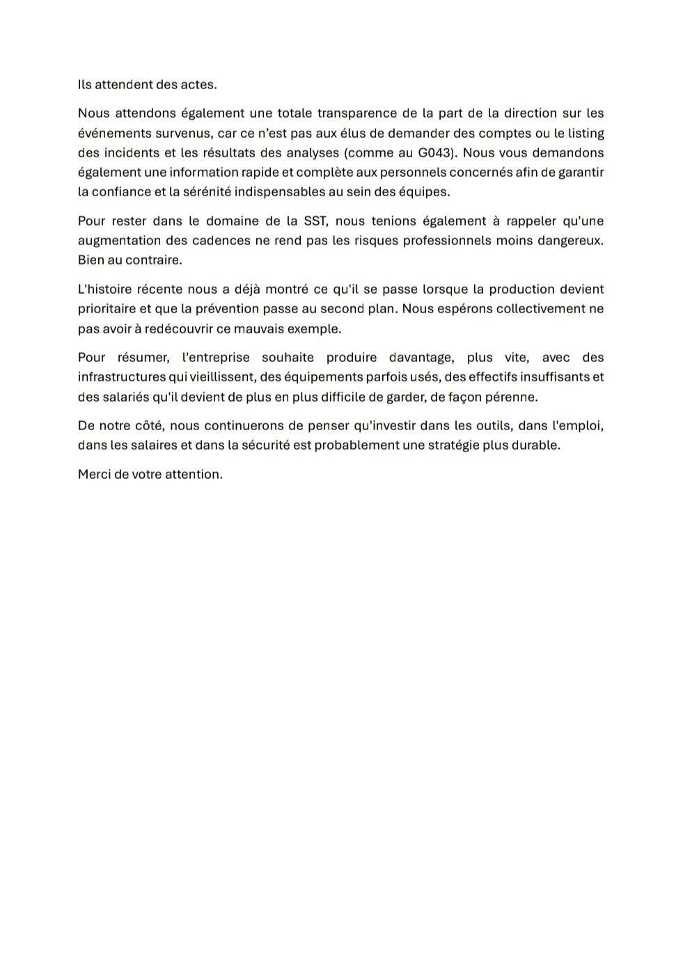 Déclaration Liminaire lue au CSE du 9 juin 2026