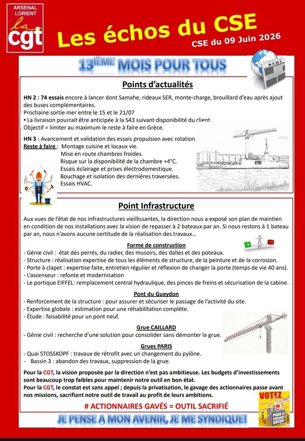 Compte Rendu du CSE du 09 juin 2026