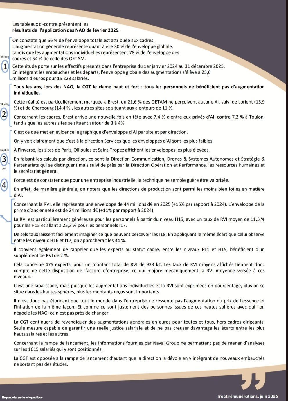 Politique Sociale de Naval Group : Rémunération
