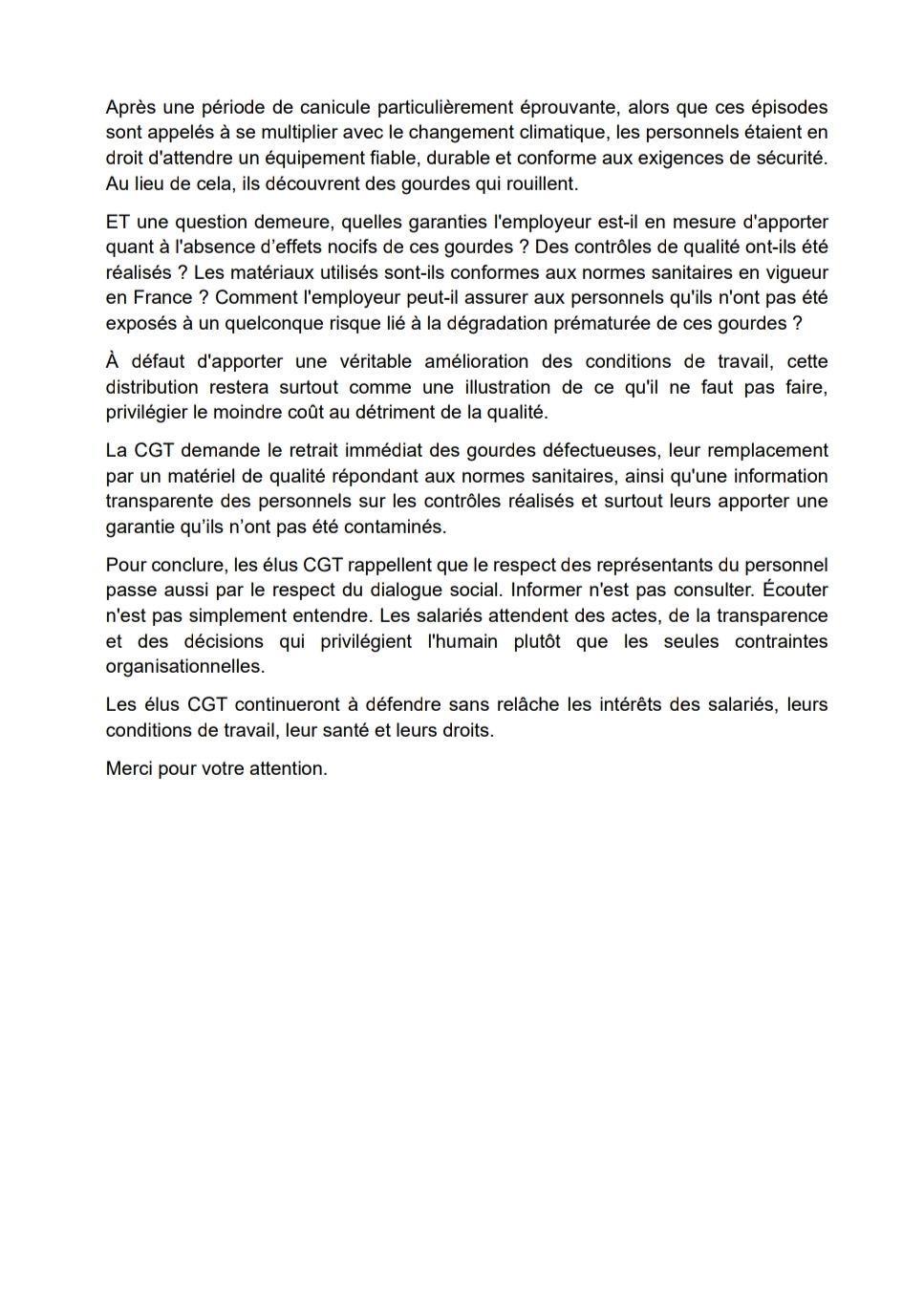 Déclaration Liminaire lue au CSE du 7 Juillet 2026