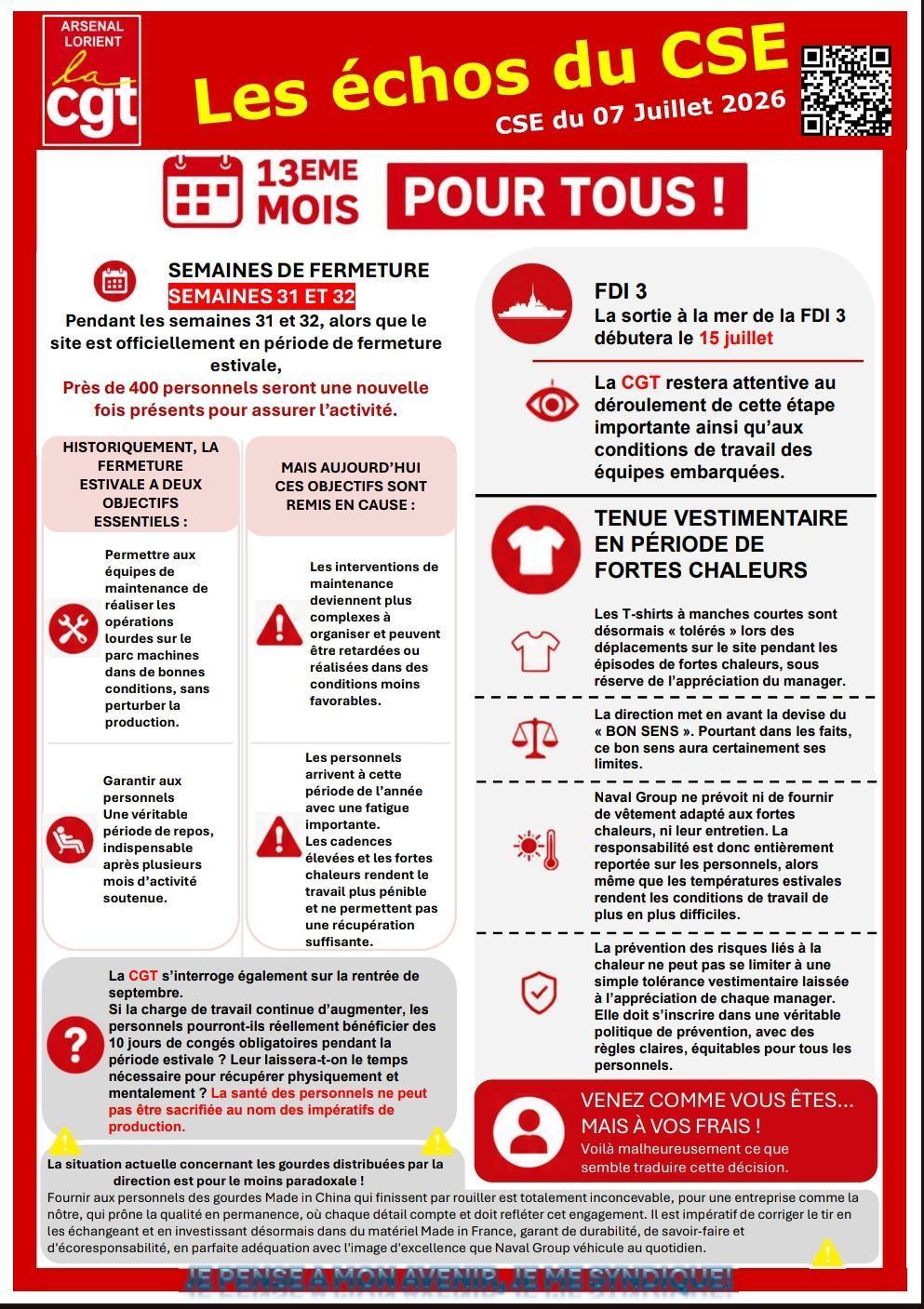 Compte Rendu du CSE du 7 Juillet 2026