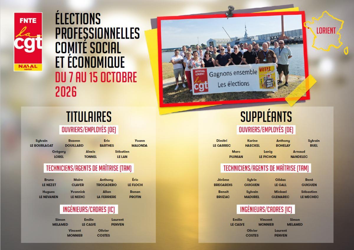 ÉLECTIONS CSE : Profession de foi CGT