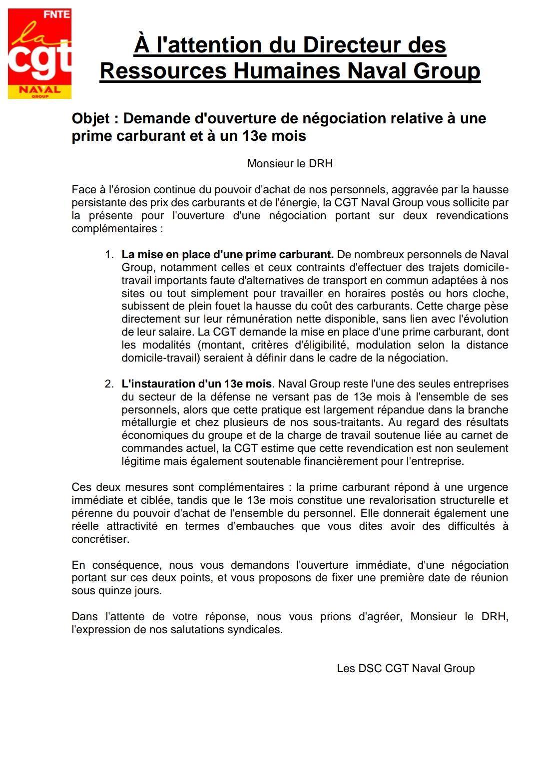 Prime carburant et 13ème Mois