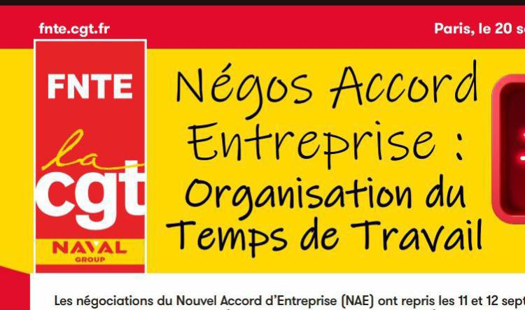 Negos Accord Entreprise : Organisation du Temps de Travail 