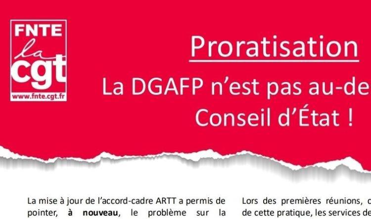 Proratisation: La DGAFP n'est pas au-dessus du Conseil d'État !