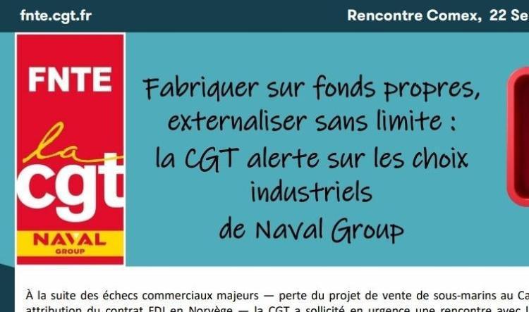 ⚠️La CGT alerte sur les choix industriels de Naval Group⚠️