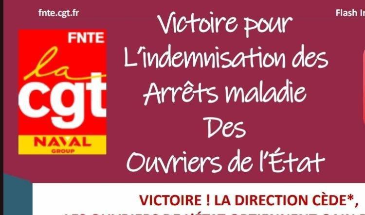📢 Victoire pour l'indemnisation des arrêts maladie des Ouvriers de l'État.📢